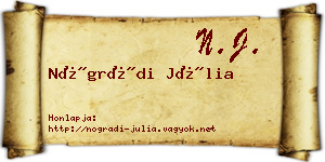 Nógrádi Júlia névjegykártya